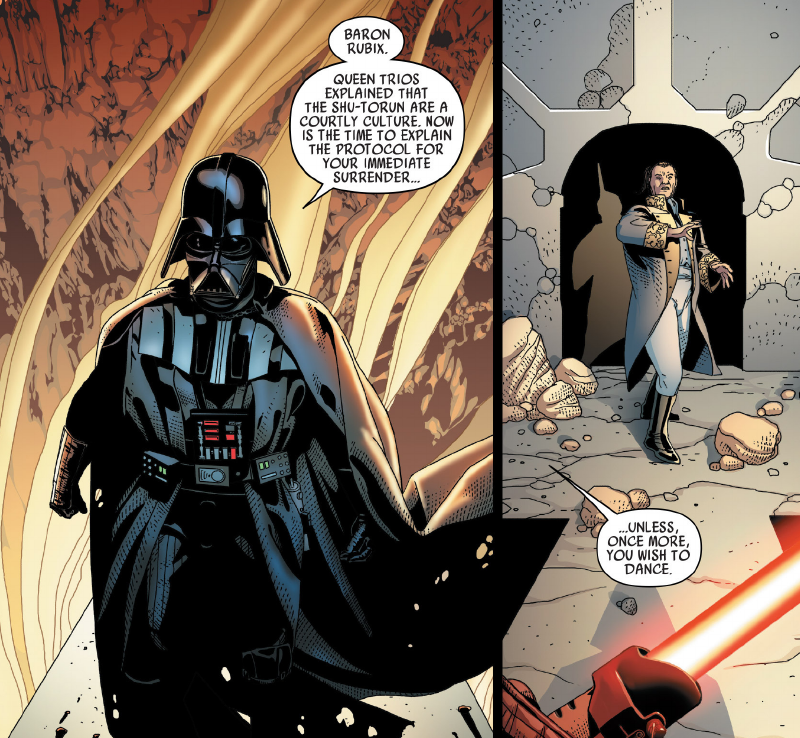 From Darth Vader #19, by Kieron Gillen, Salvador Larroca, and Edgar Delgado.